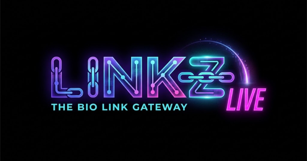 Linkz.live brand — synthwave logo and OG